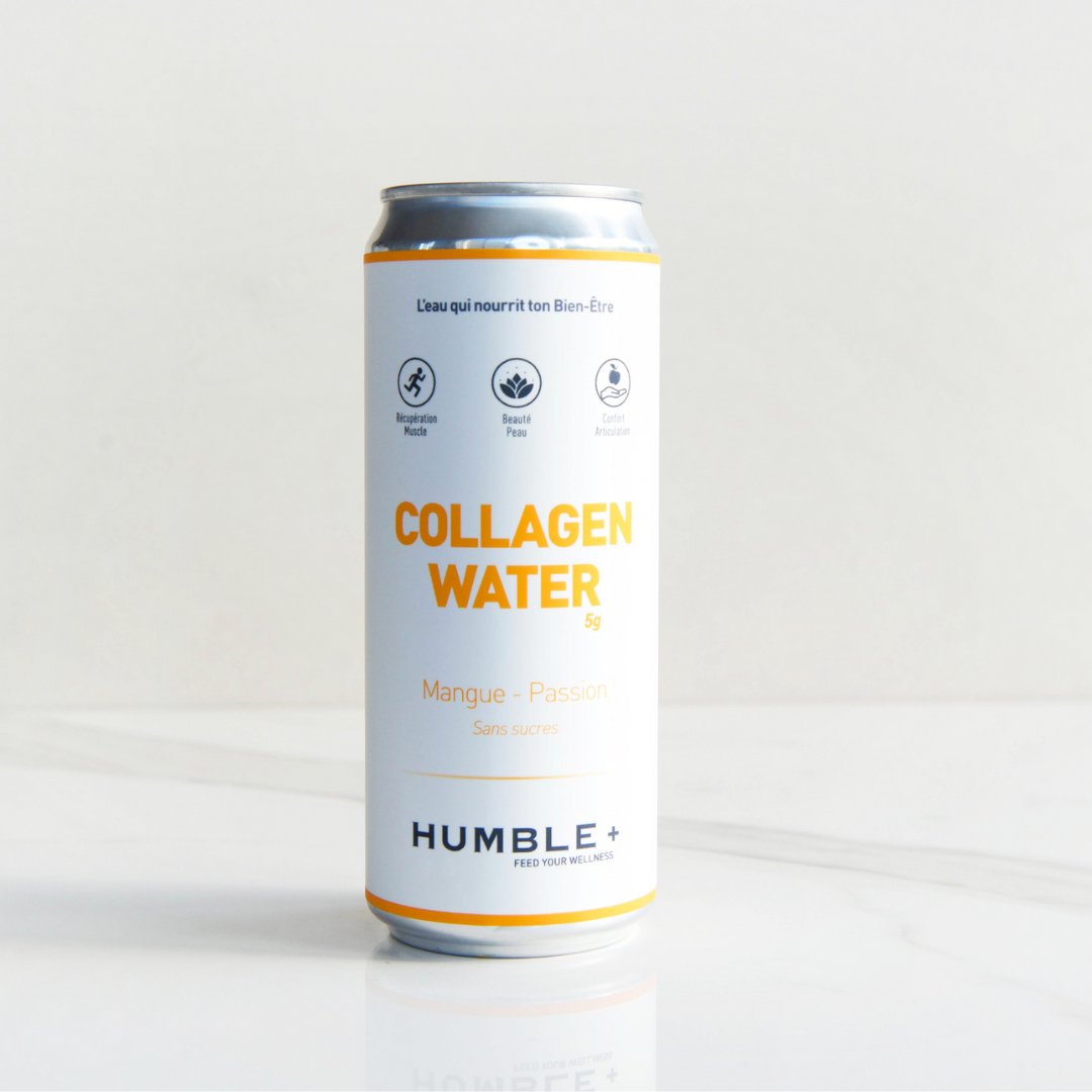 Collagène à boire. Boisson au collagène. Collagène Marin. Collagen water. Humble+