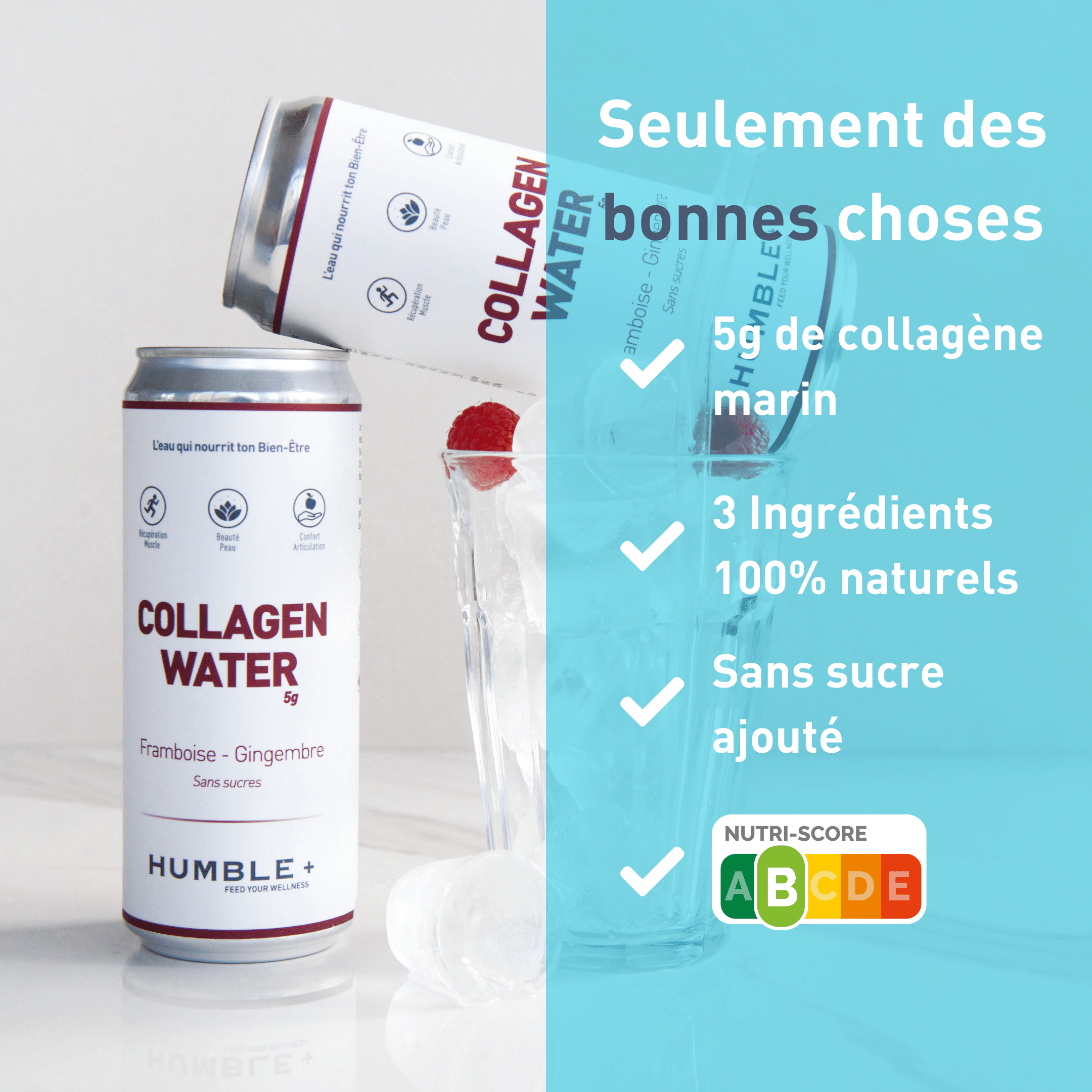 boissons au collagène les avantages. Collagène à boire. Boisson au collagène. Collagène Marin. Collagen water. Humble+