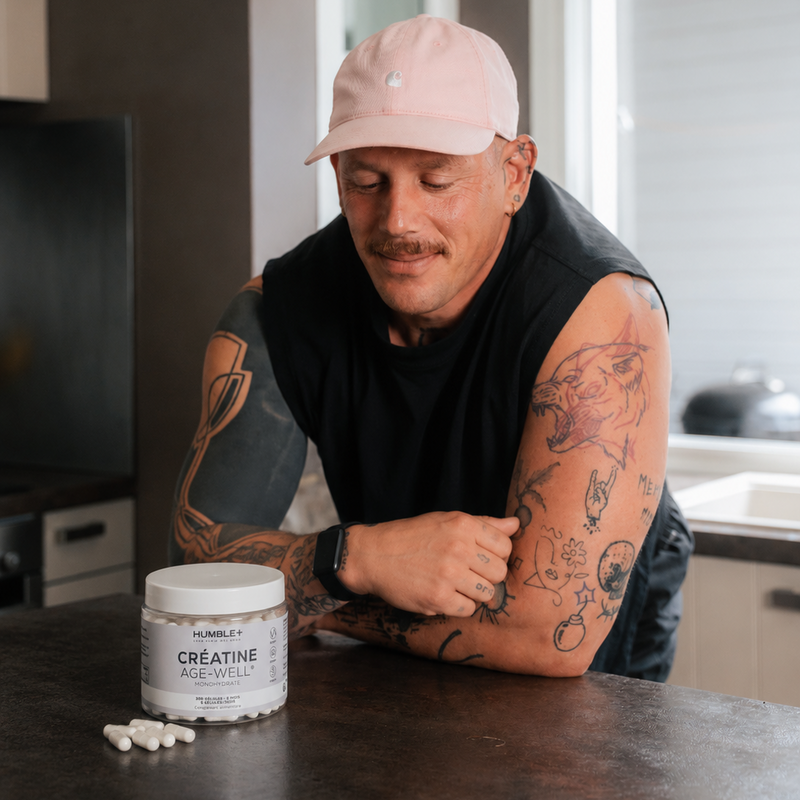Sebastien fondateur Humble+ créatine gélule